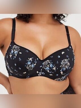 Torrid Floral Skull Back-Smoothing Balconette Bra
